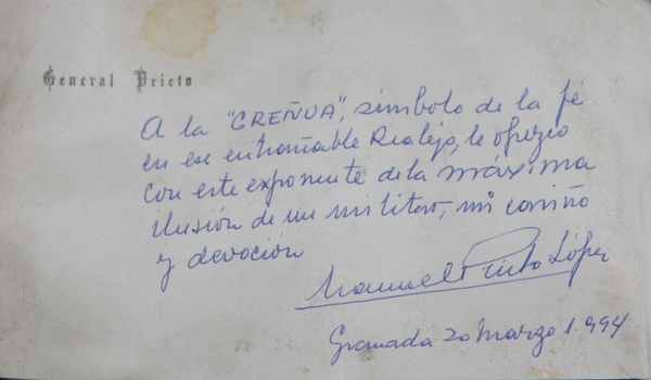 Fajín de General: Manuel Prieto López (1994)