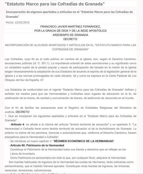 Incorporación apartados y artículos en el Estatuto marco