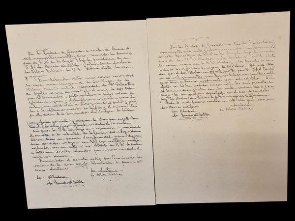 Documento de la compra de la Virgen de la Misericordia (1945)