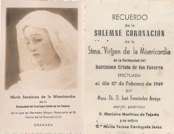 Recuerdo Coronación Litúrgica (1949)