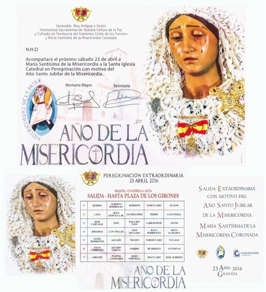 Papeleta de Sitio e Igualá Año de la Misericordia (2016)